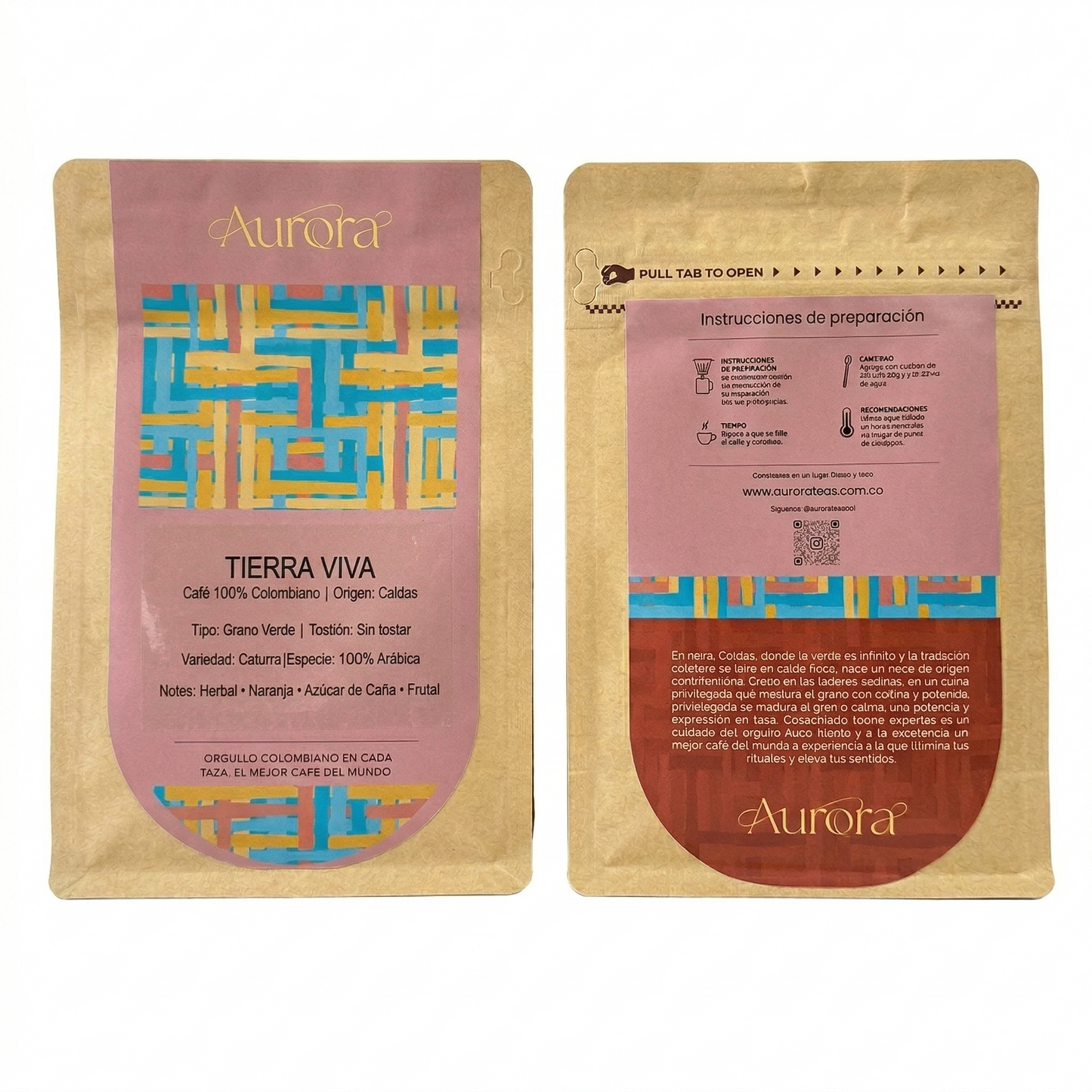 Café Tierra Viva en Grano Verde - Caturra Natural