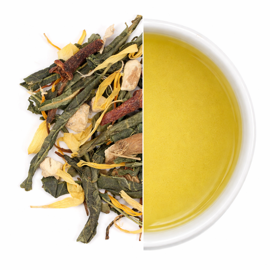 Té Verde Balance Total con Menta, Jengibre y Cúrcuma | Equilibrio Digestivo y Antiinflamatorio