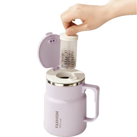 Taza Portátil en Acero Inoxidable con Tapa y Filtro