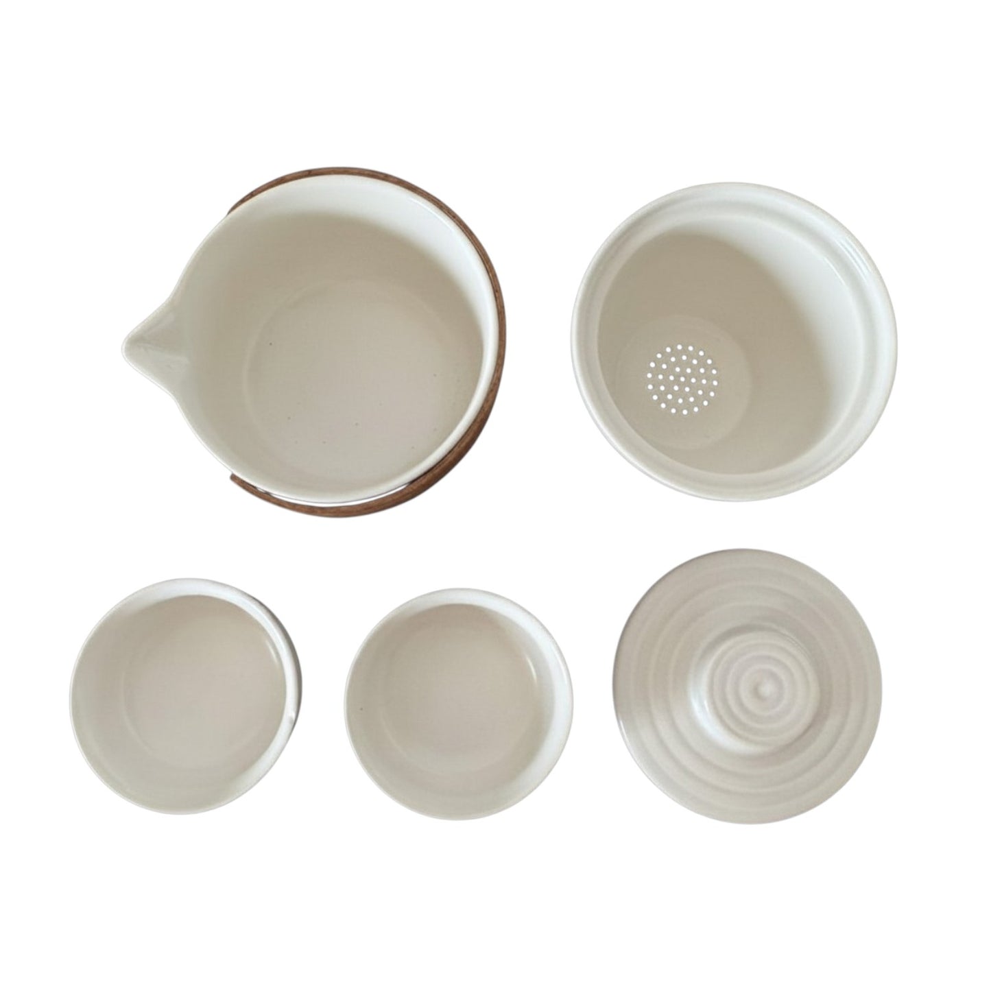 Juego de Té Portátil en Cerámica 4 piezas