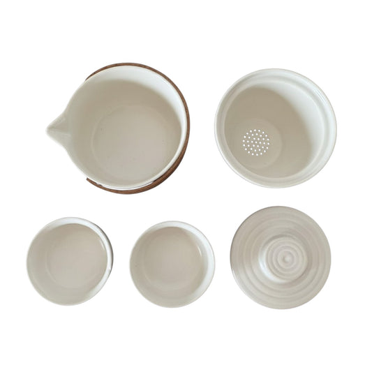 Juego de Té Portátil en Cerámica 4 piezas