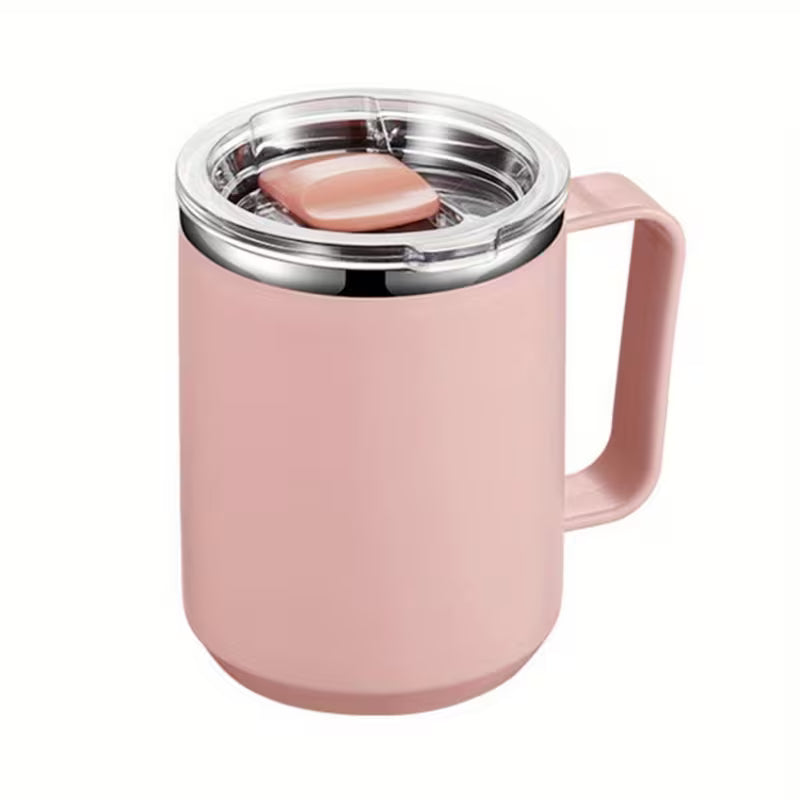 Taza Térmica con Tapa Seguridad Color Rosado