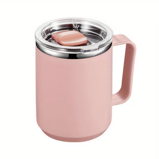 Taza Térmica con Tapa Seguridad Color Rosado