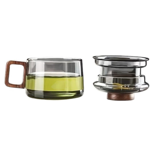 Taza Infusora Vintage - Filtro Incluido de Vidrio