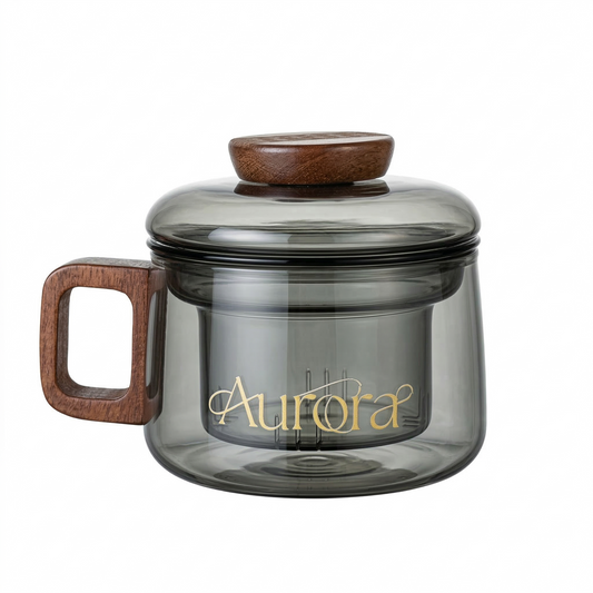 Taza Infusora Vintage - Filtro Incluido de Vidrio