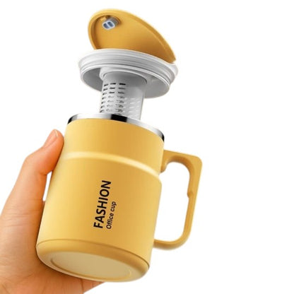 Taza Portátil en Acero Inoxidable con Tapa y Filtro