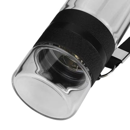Termo Infusor de Vidrio Doble Pared 450 ml - Negro